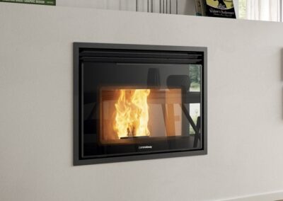 gaio glass stove italy insert au bois